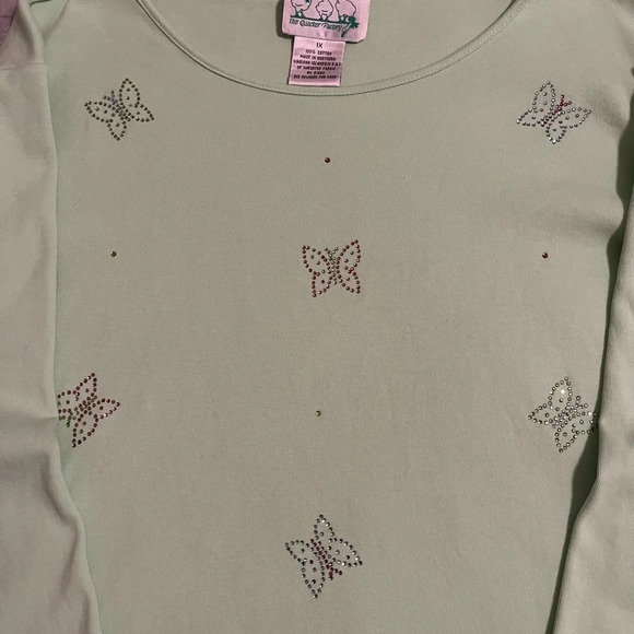 THE QUACKER FACTORY~GREEN BLOUSE~1X - Picture 4 of 8
